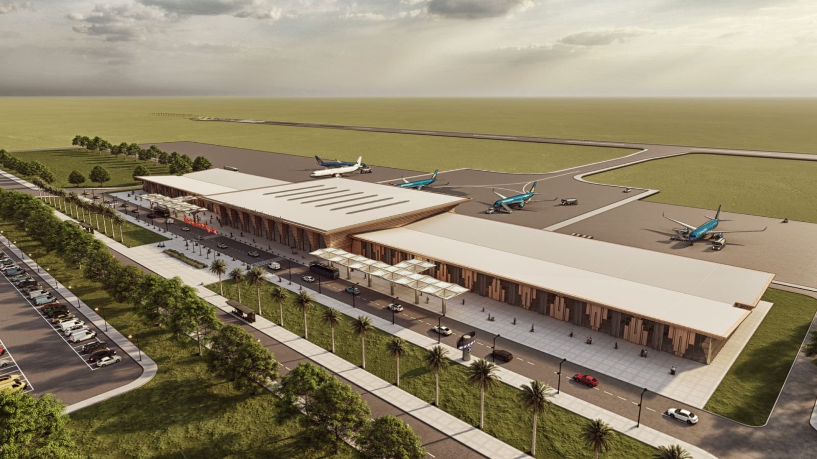 phối cảnh sân bay phan thiết