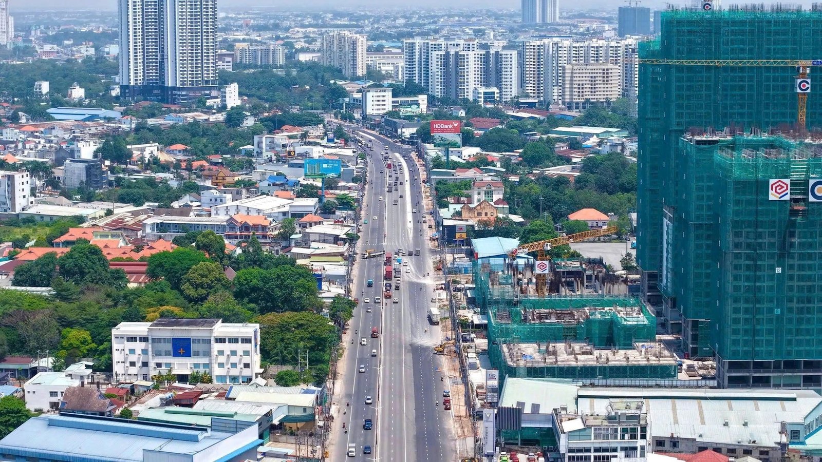 tuyến quốc lộ 13 mở rộng lên 60m