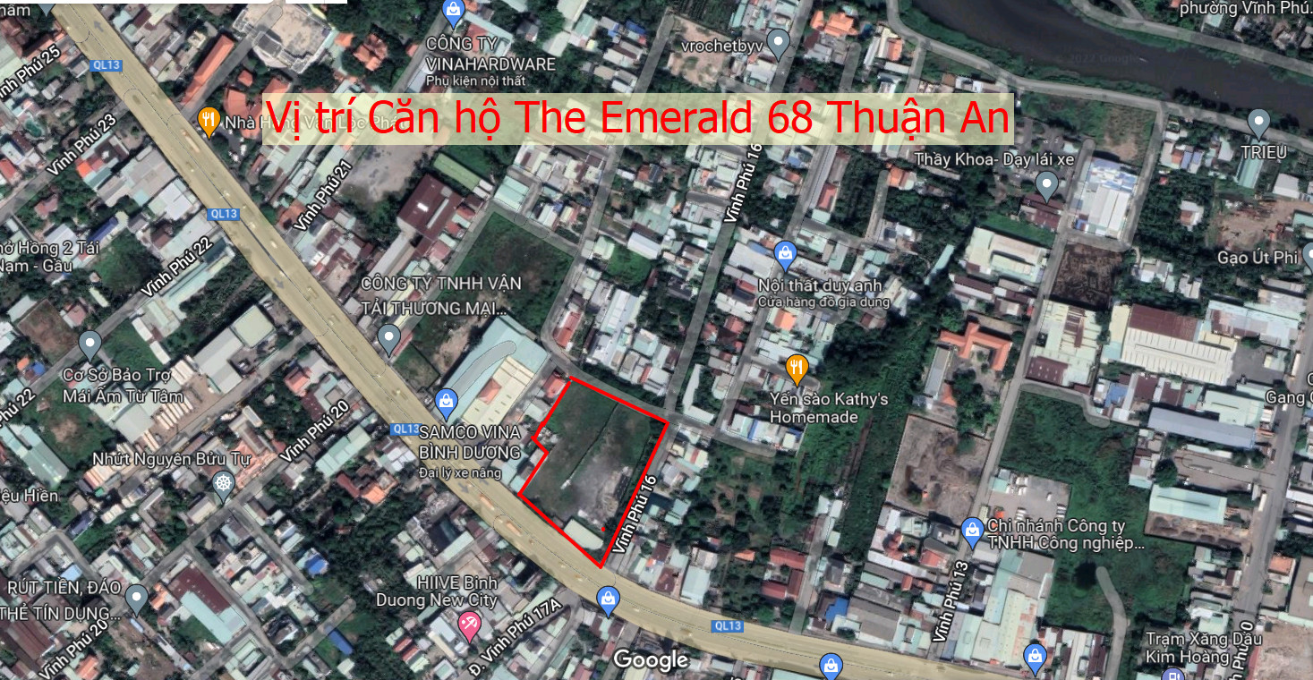 vị trí emerald 68 thuận an