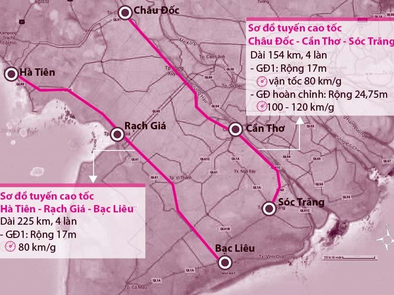 4 tuyến cao tốc mới ở miền nam