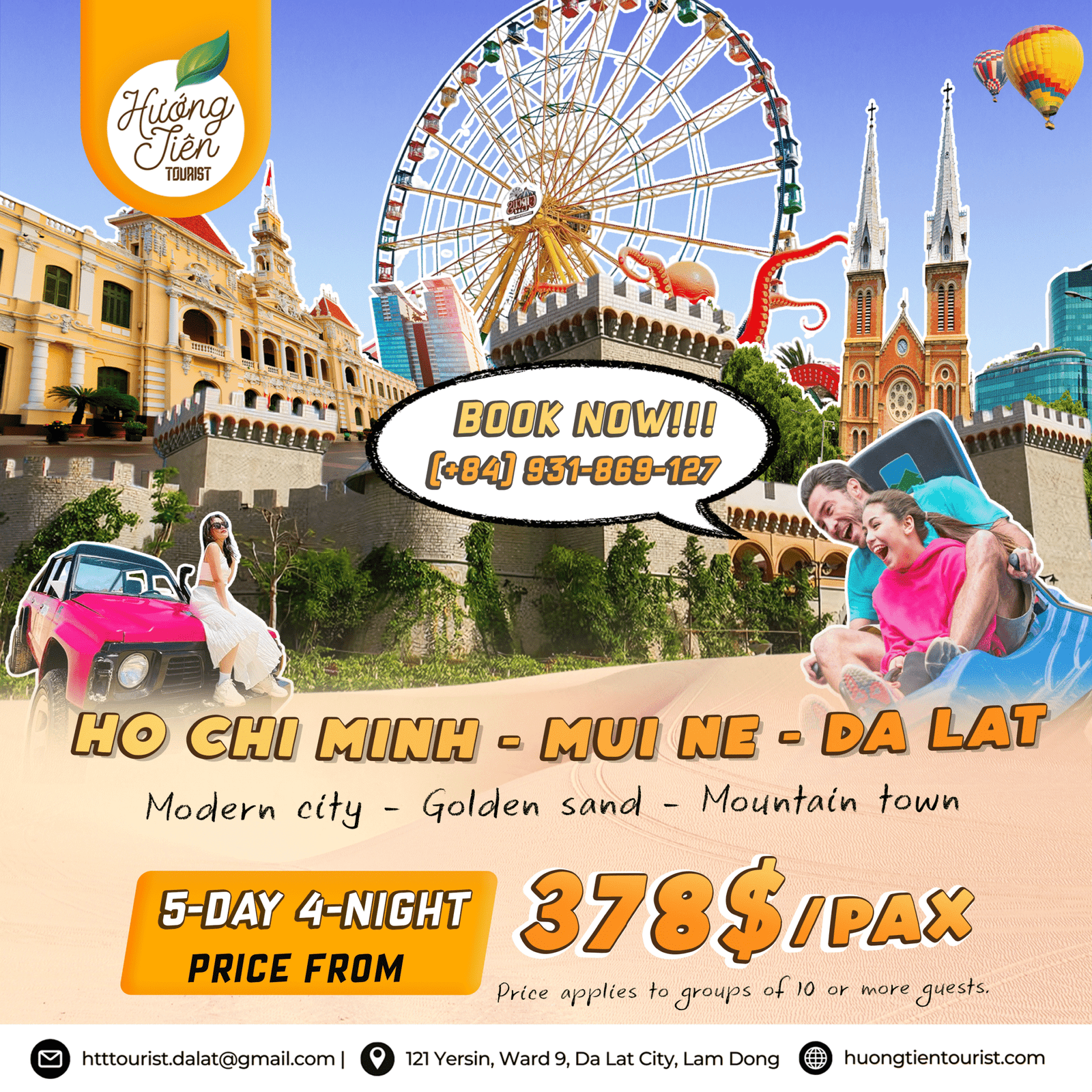 land tour ho chi minh mui ne da lat