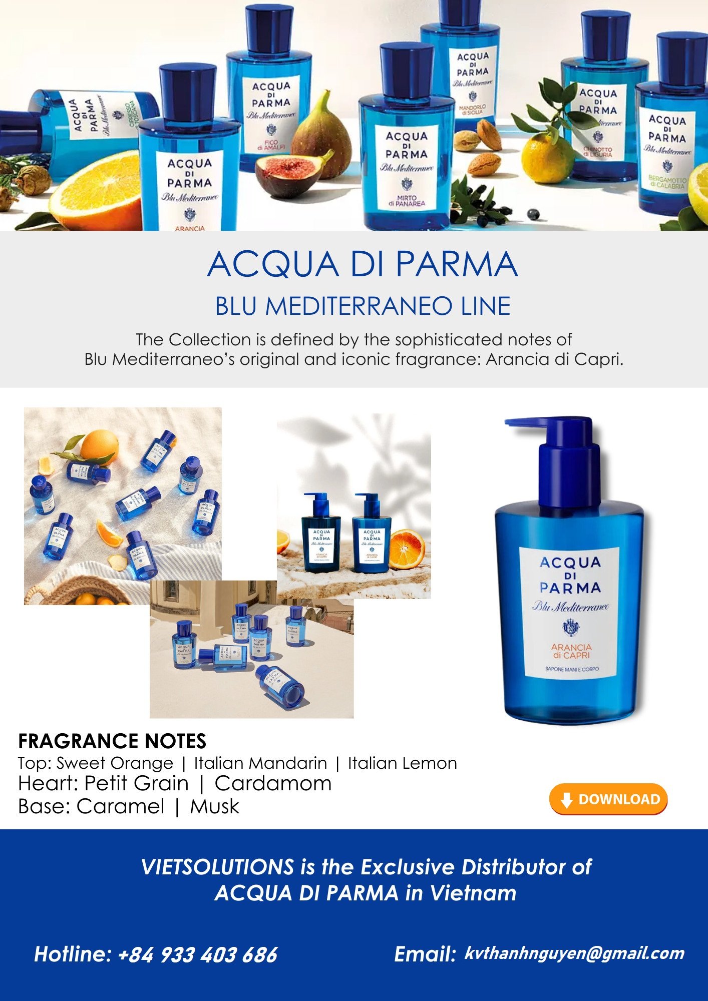 acqua di parma cho khách sạn tại Việt Nam