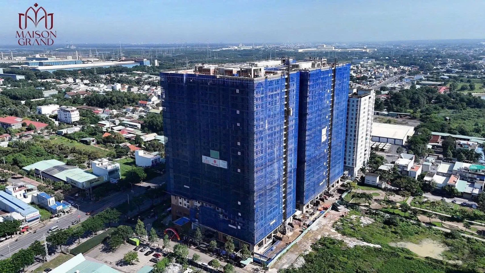 tiến độ thi công maison grand phú mỹ