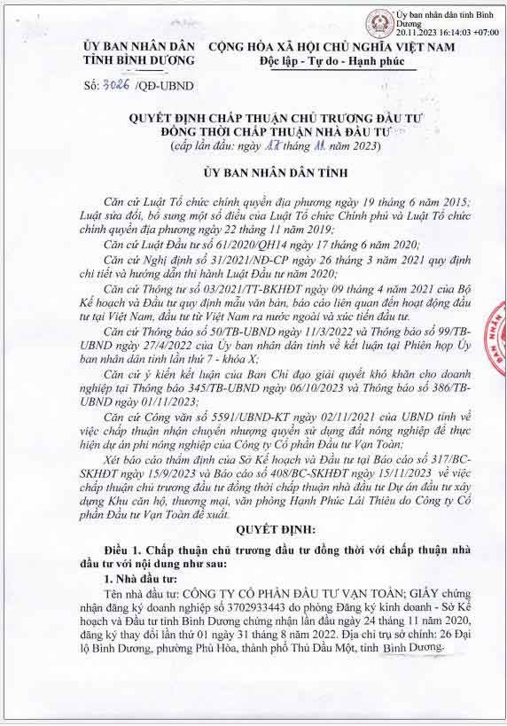 pháp lý dự án Happy One mori