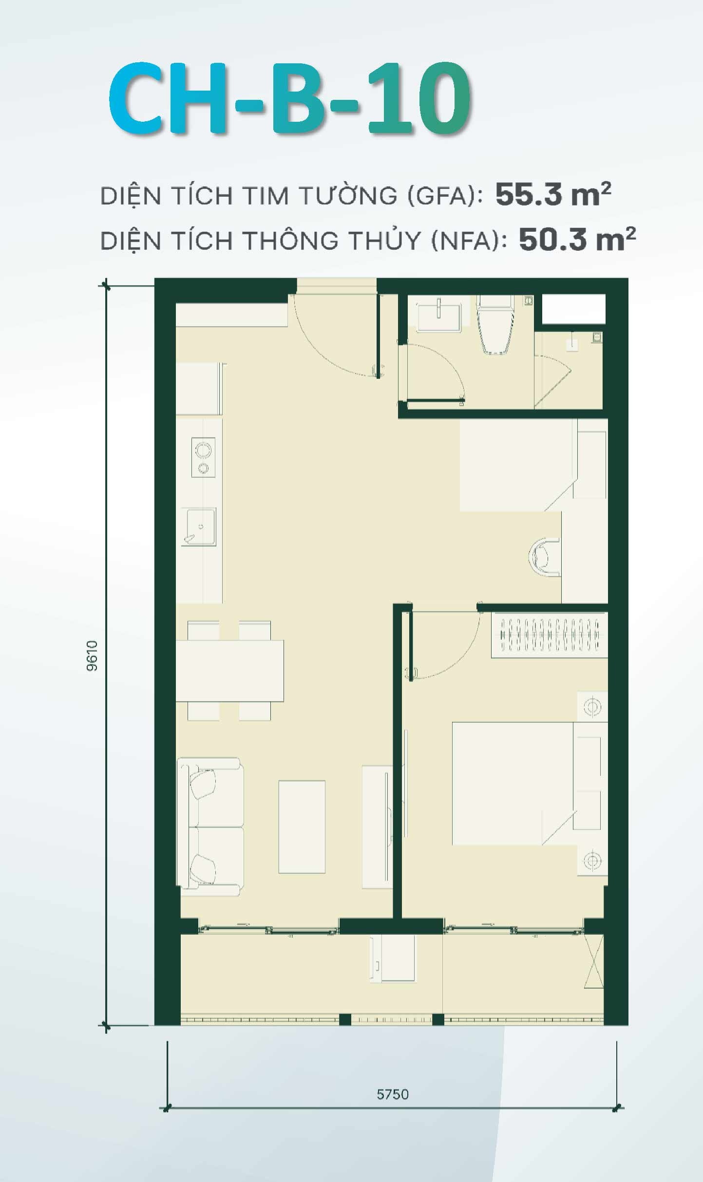 layout căn hộ Happy One Mori