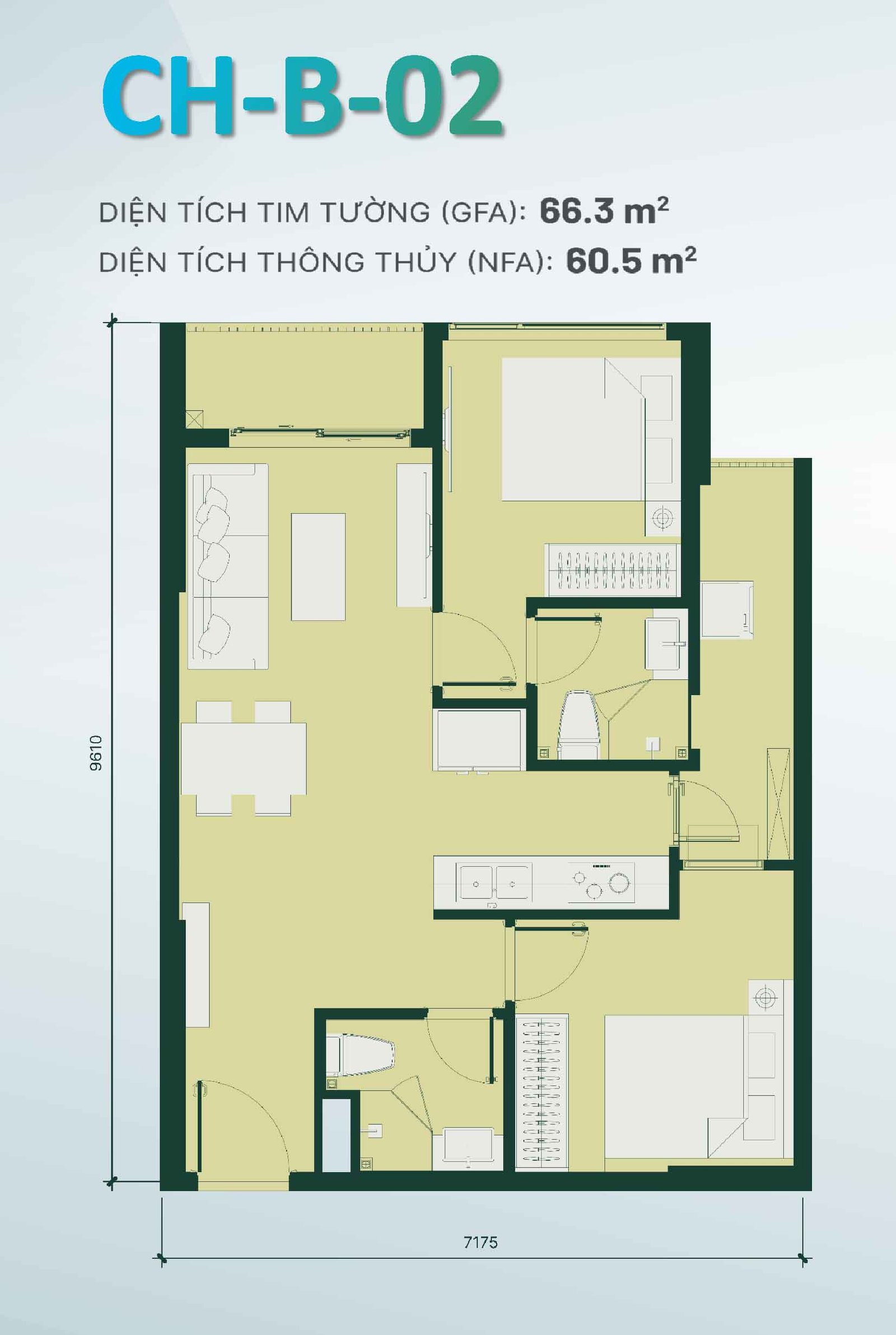 layout căn hộ Happy One Mori