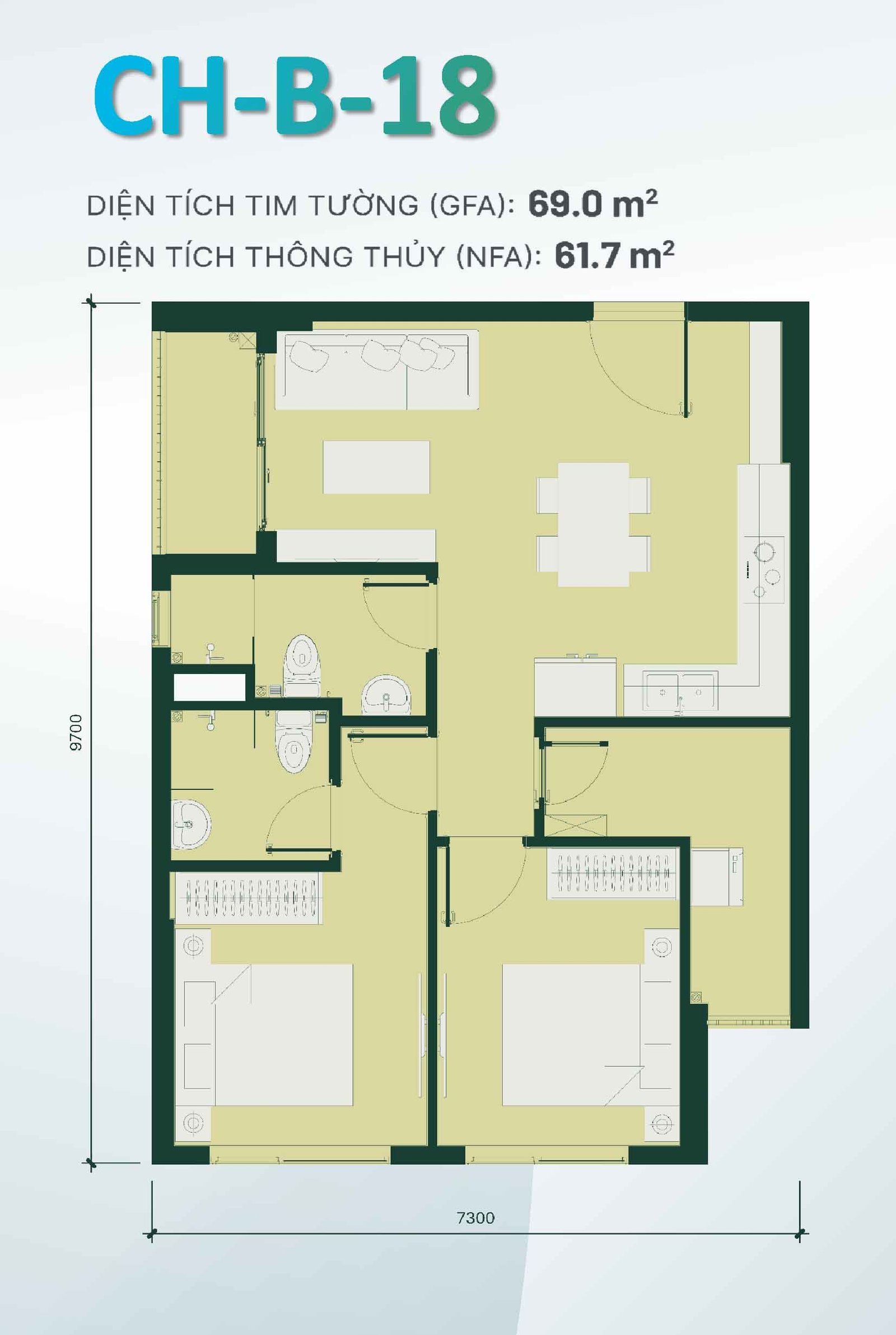layout căn hộ Happy One Mori