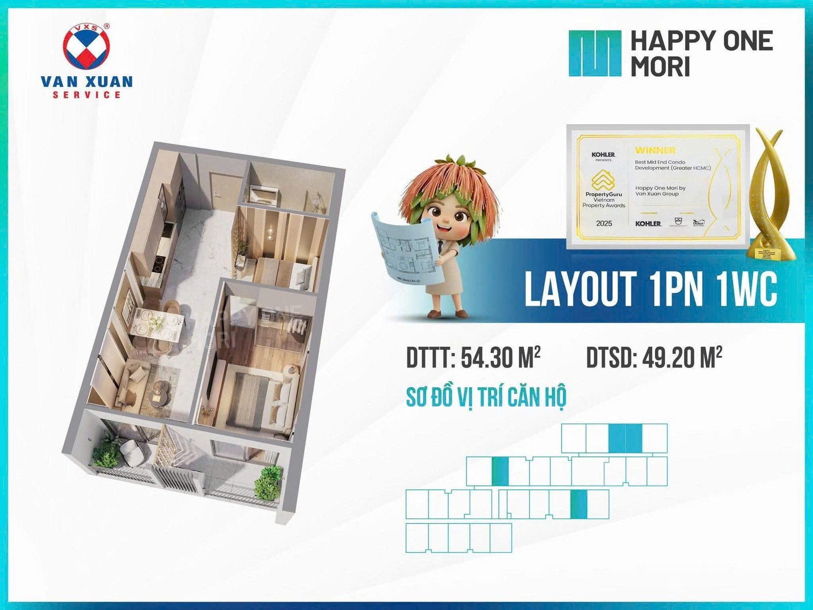 layout căn hộ happy one mori