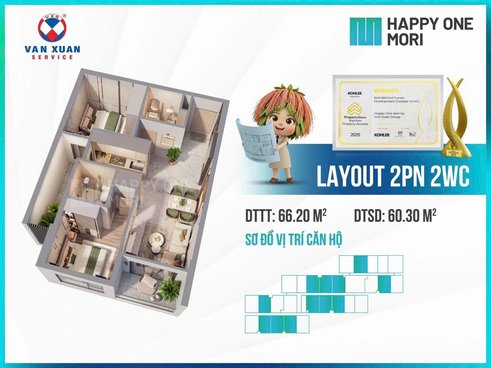 layout căn hộ happy one mori