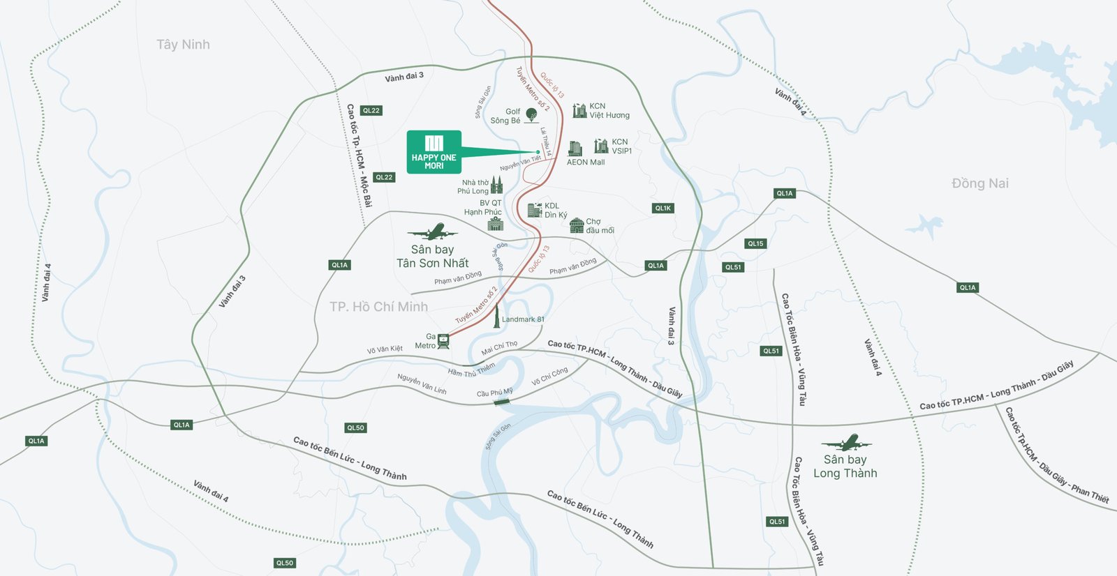 bản đồ vị trí chung cư happy one mori