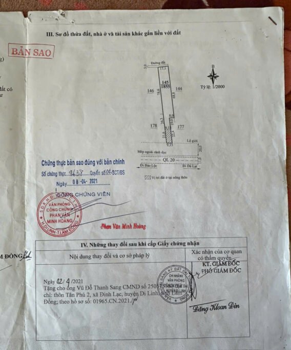 Bán nhà mặt tiền QL 20, Gia hiệp, Di Linh, Lâm Đồng